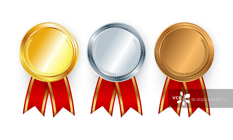 逼真3D金银铜牌图片素材