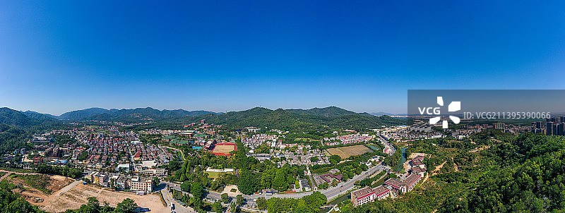 航拍广东省中山市孙中山故里旅游区 孙中山故居纪念馆 翠亨村传统民居展示区图片素材