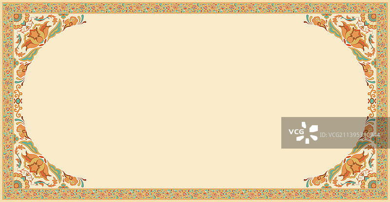 手绘插画，中国传统风格，装饰图案，花边设计图片素材