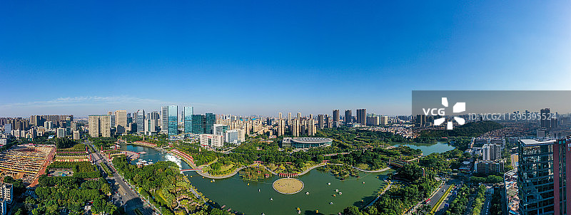 航拍广东佛山千灯湖公园图片素材