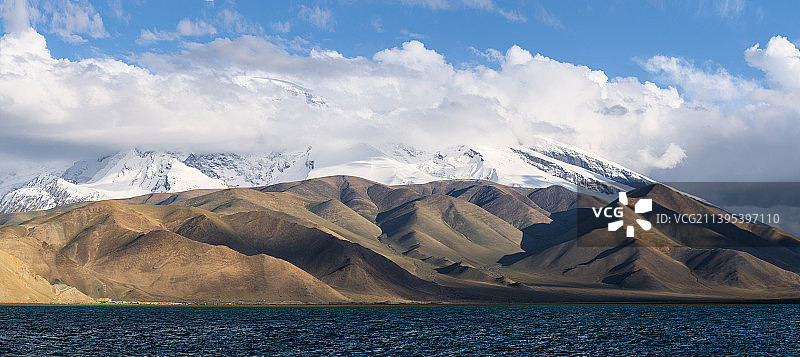 新疆冰山之父慕士塔格峰风光图片素材