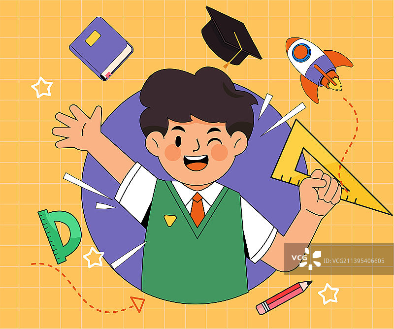 开学季插画图片素材