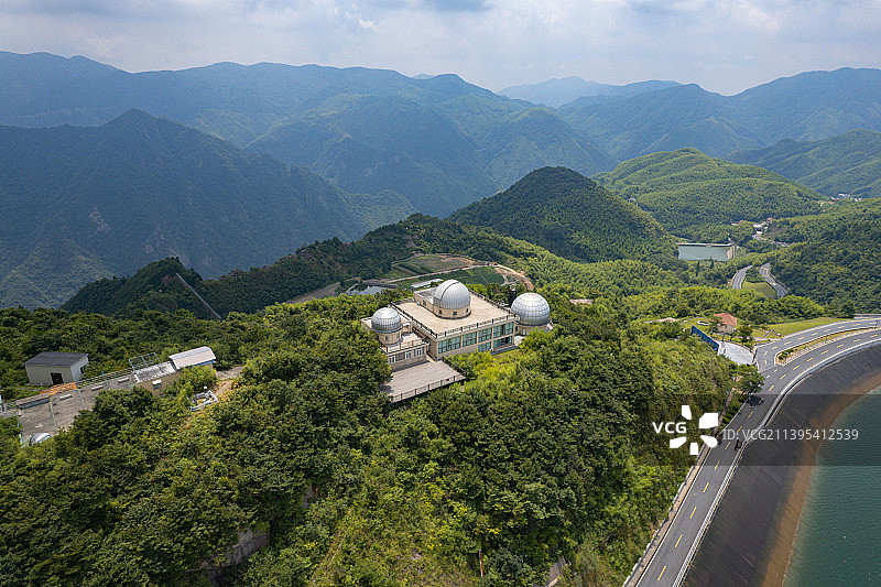 浙江湖州安吉县天荒坪蓄能水利站江南天池高视角图片素材