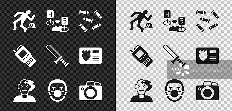 犯罪现场标记、犯罪子弹和谋杀图片素材