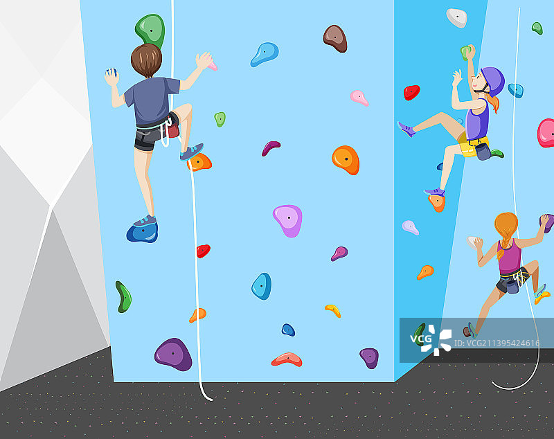 室内攀岩馆图片素材