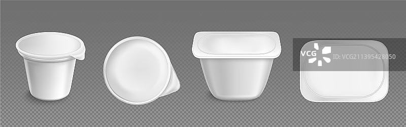 酸奶和乳制品塑料包装图片素材