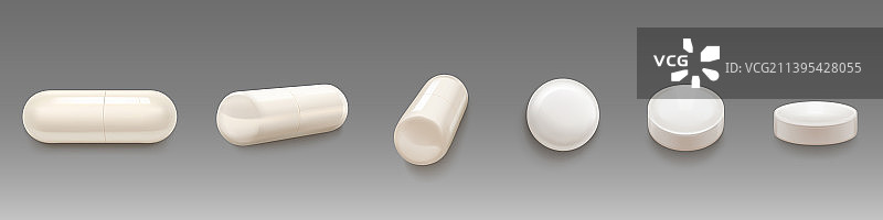 白色药丸和胶囊图片素材