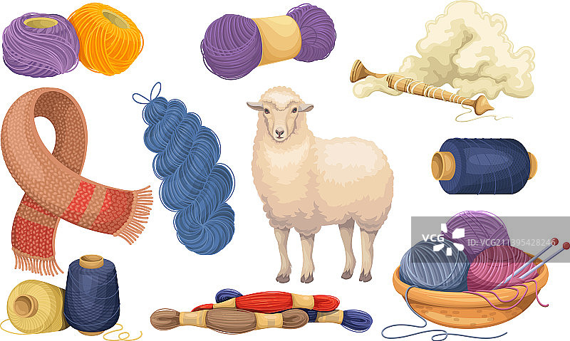 羊毛编织概念合集图片素材