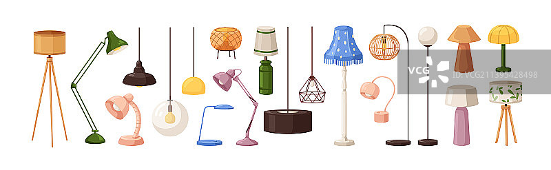 落地灯台灯灯罩图片素材