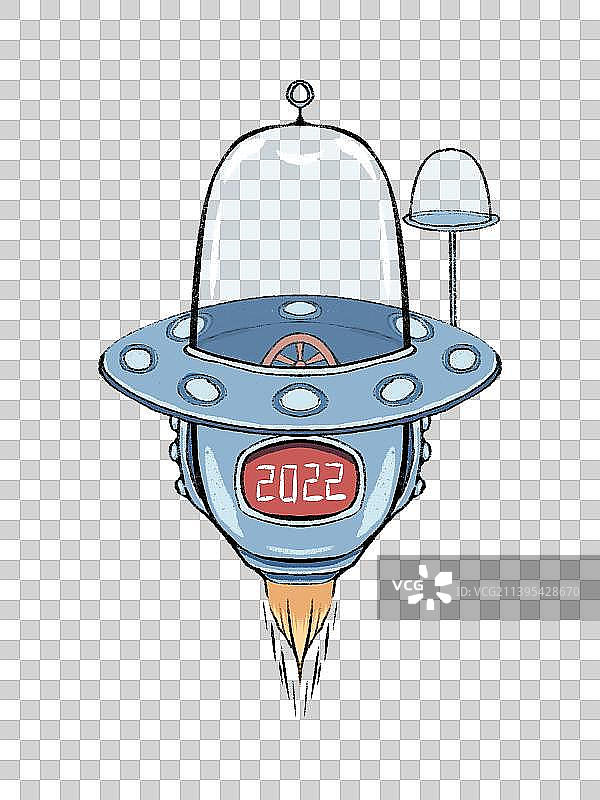 卡通时空飞船图片素材