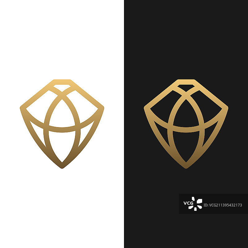 字母首字母A珠宝钻石标志设计图片素材