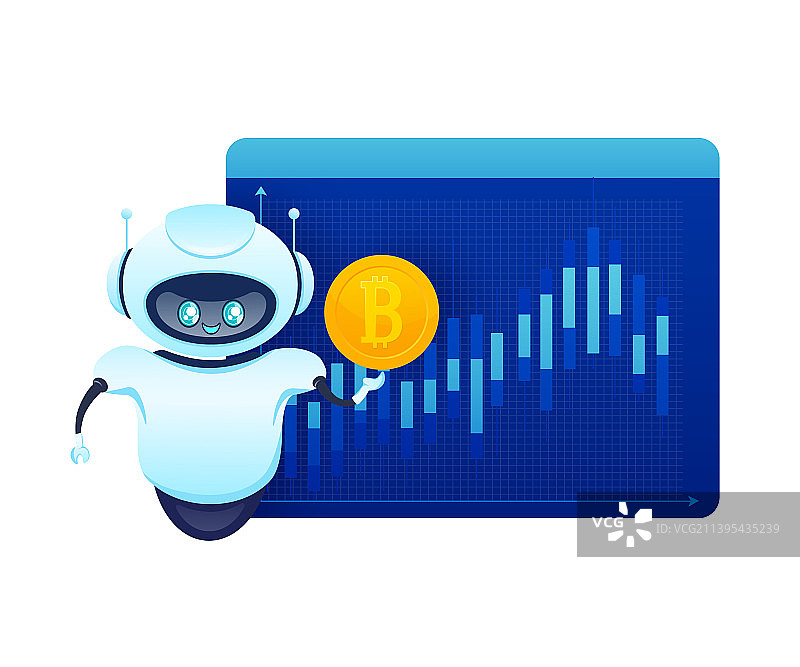 人工智能交易机器人股票交易概念图片素材
