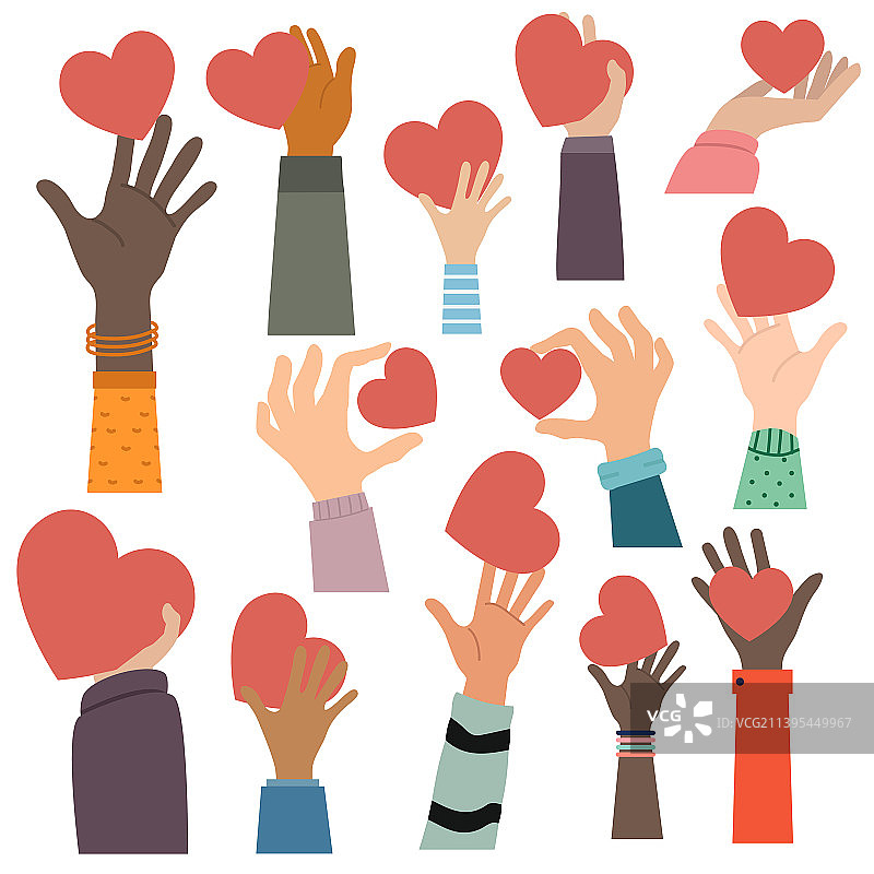 慈善之手概念图图片素材