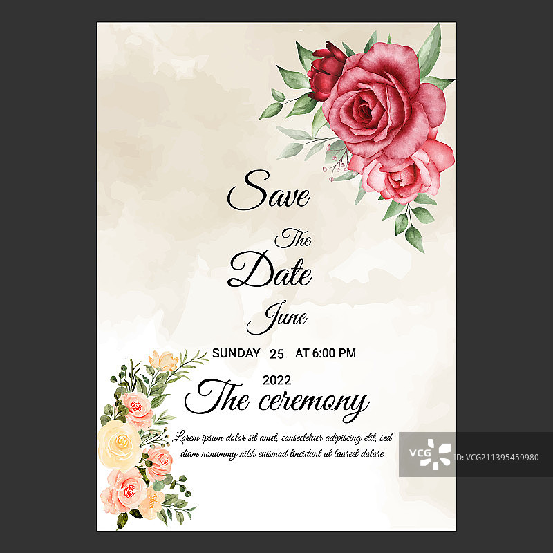 婚礼请柬宣传单模板图片素材