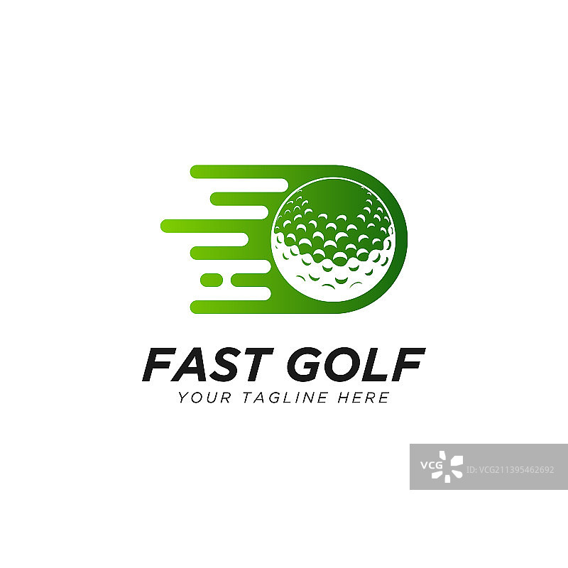 快速高尔夫图标Logo设计模板图片素材