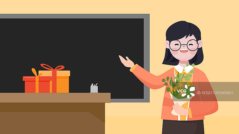 教师节插画图片素材