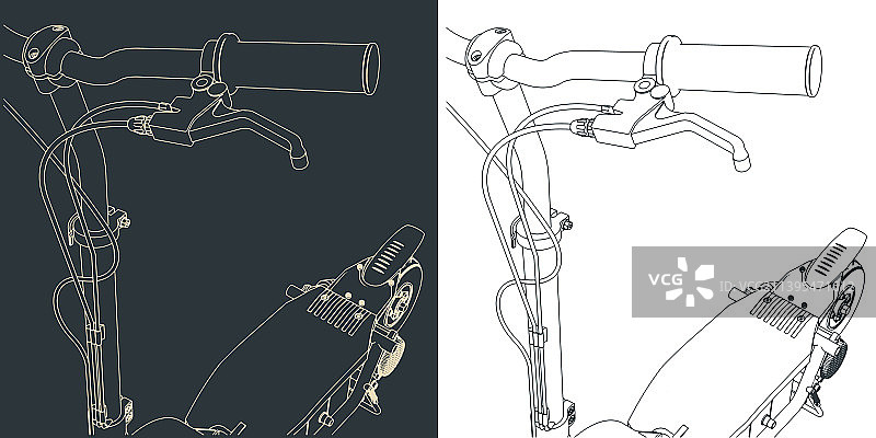 电动滑板车特写图片素材