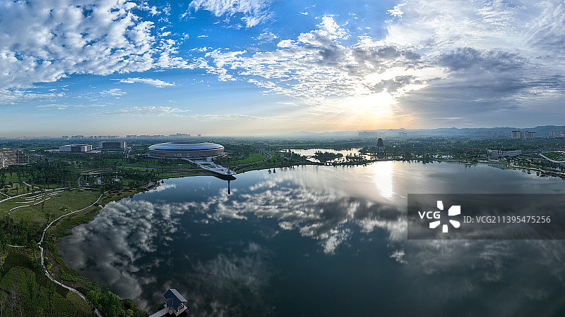 东安湖精华全景图片素材