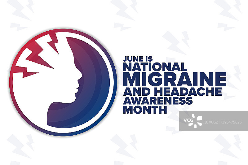 六月是全国偏头痛和头痛意识月图片素材