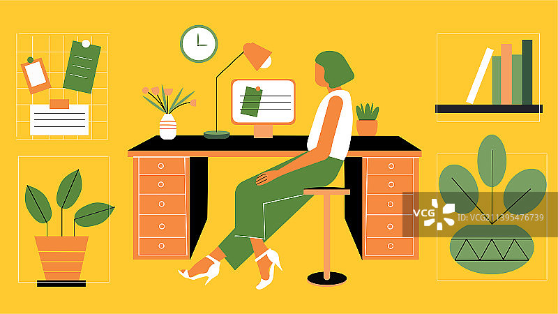 工作主题插画图片素材