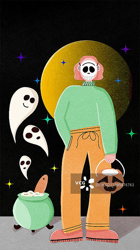 万圣节主题插画图片素材