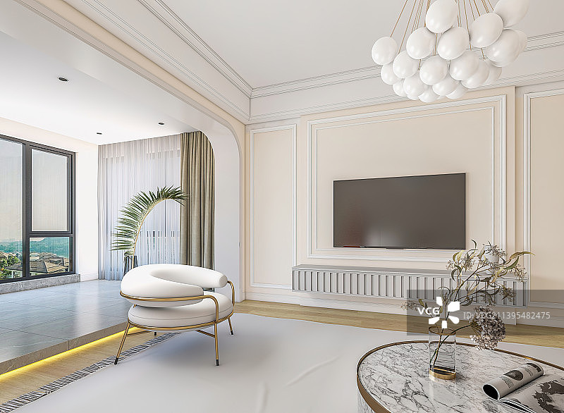 高端住宅现代风格客厅图片素材