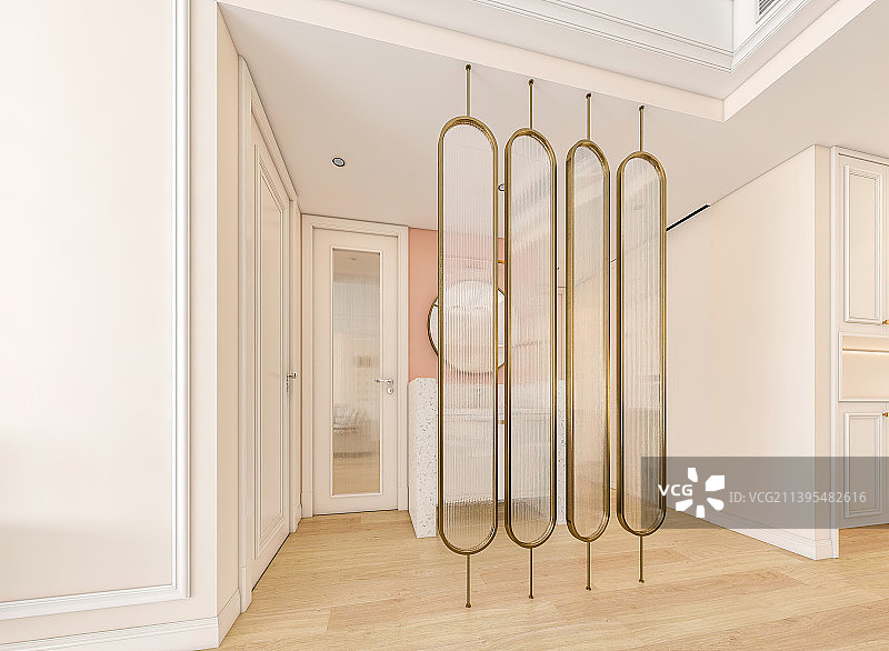 简欧风格卫生间门口屏风图片素材