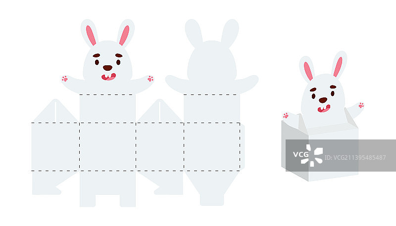 糖果包装盒兔子设计图片素材