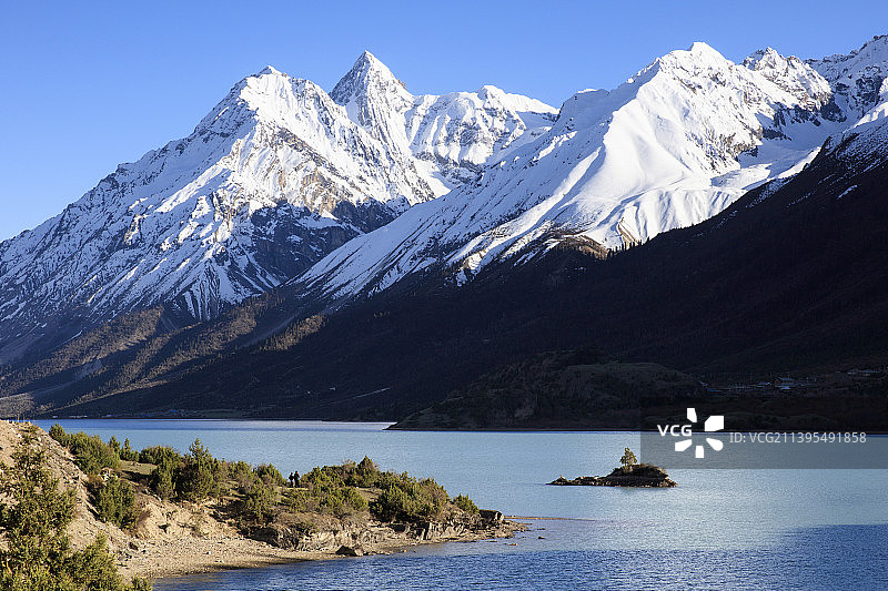 然乌湖图片素材