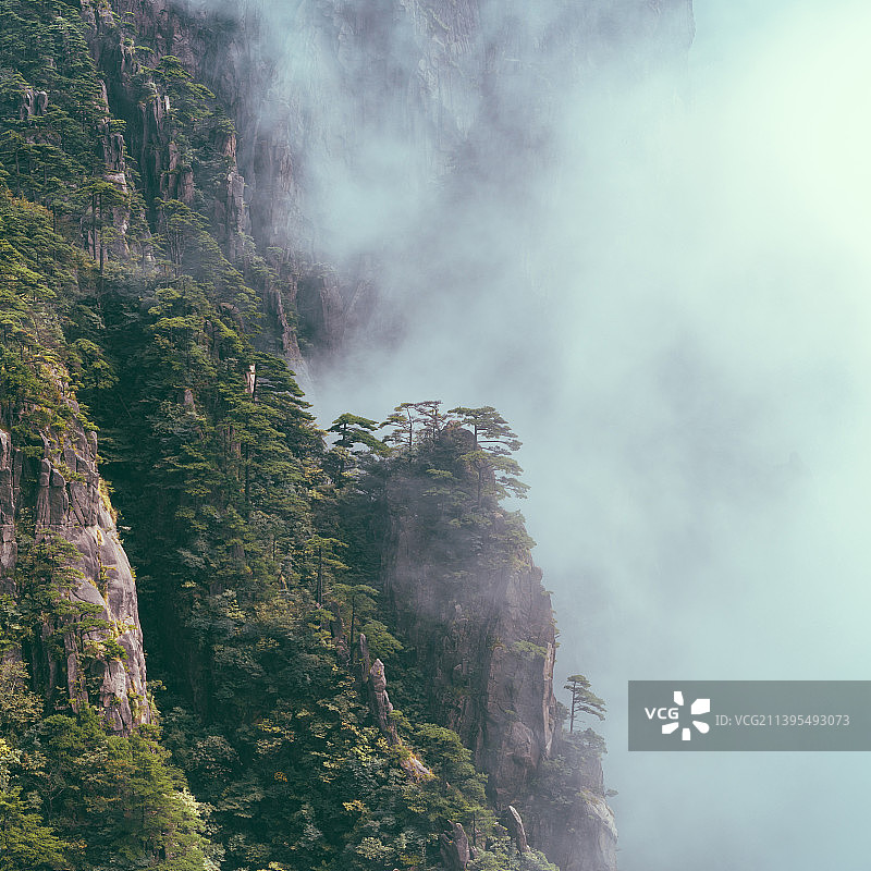 中国安徽省黄山市黄山风景名胜区云中西海大峡谷图片素材