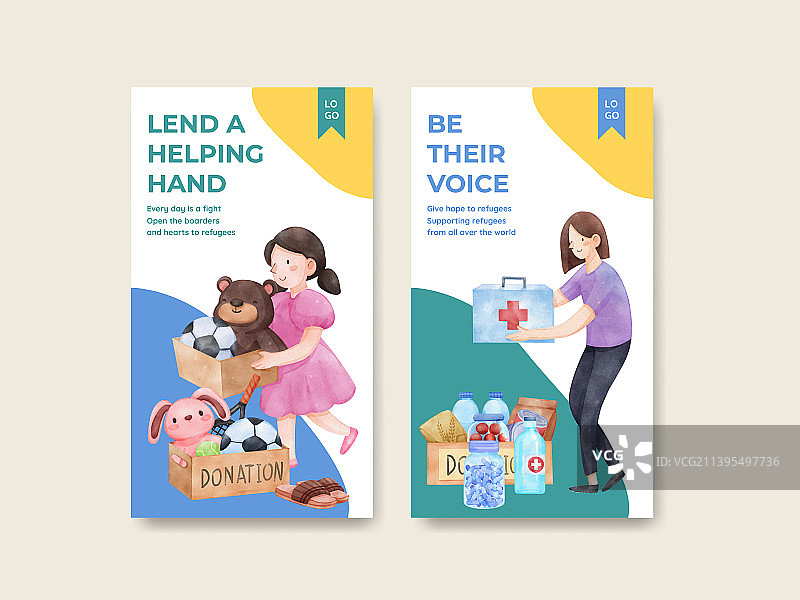 人道主义援助难民Instagram模版图片素材