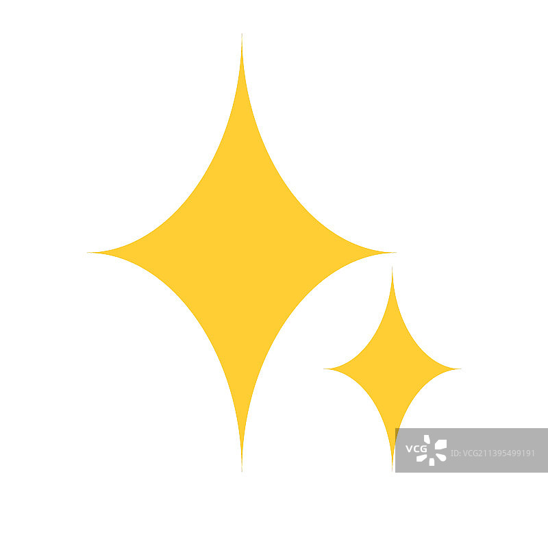 两个黄色闪光图标图片素材