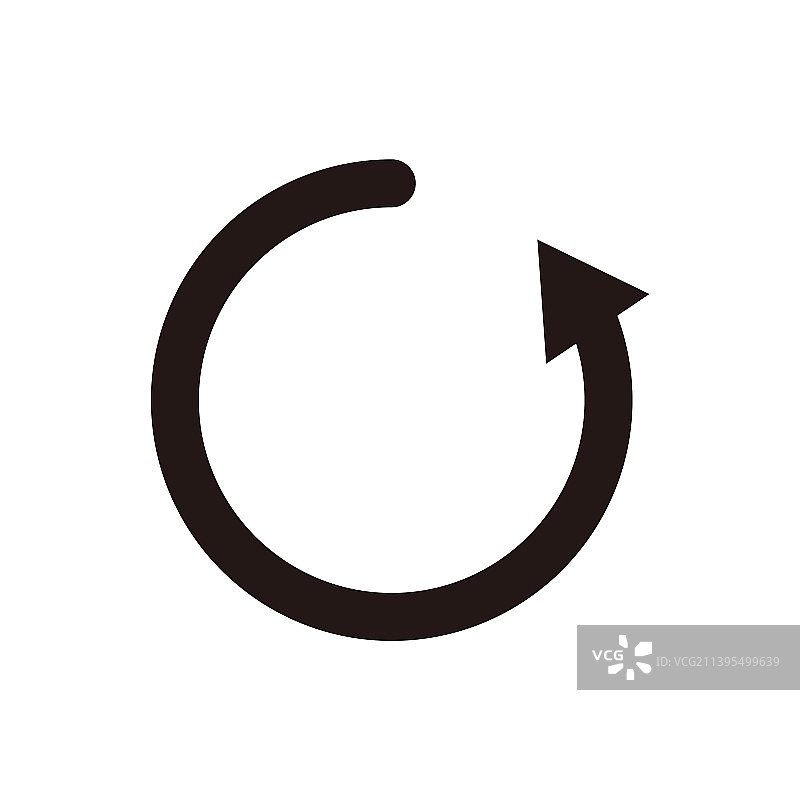 表示重复或返回的箭头图标图片素材