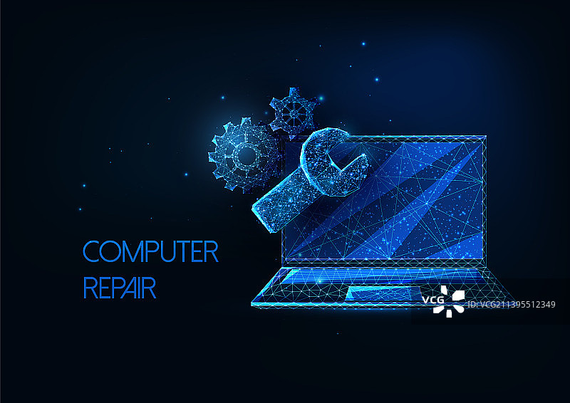 未来电脑维修服务概念图片素材