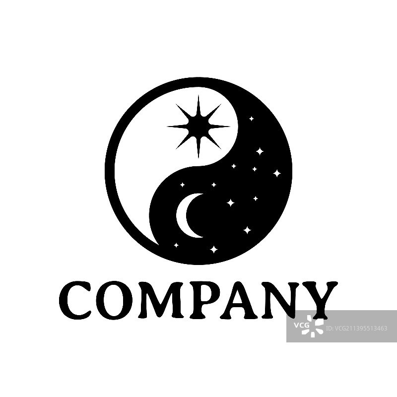 阴阳概念的昼夜符号标志图片素材