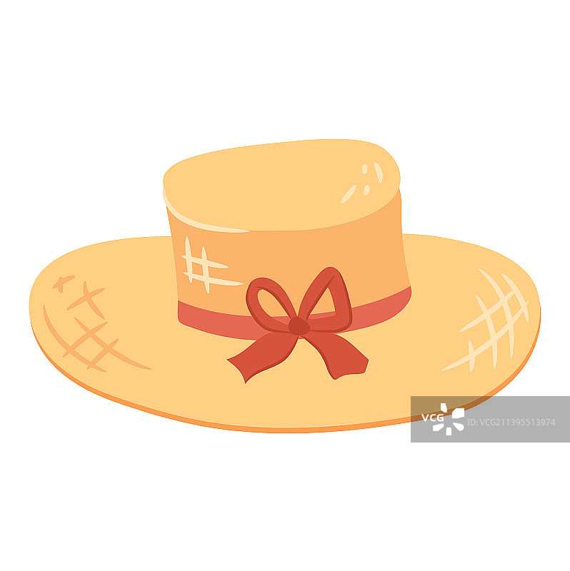 白色沙滩时尚上的夏季草帽图片素材