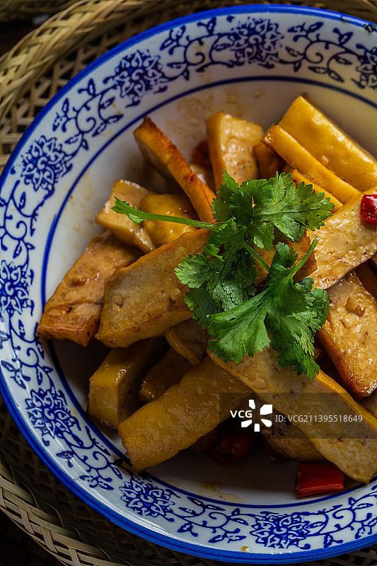 中式五香豆腐干美食图片素材