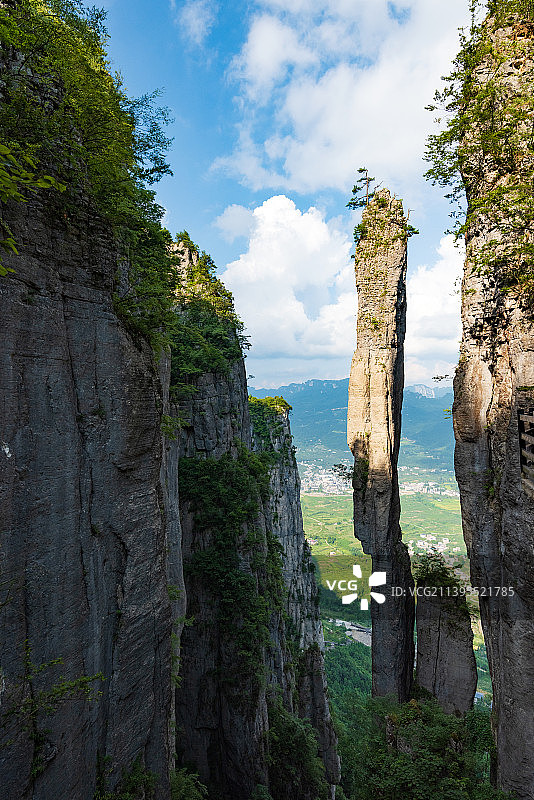 湖北恩施 恩施大峡谷 一炷香图片素材
