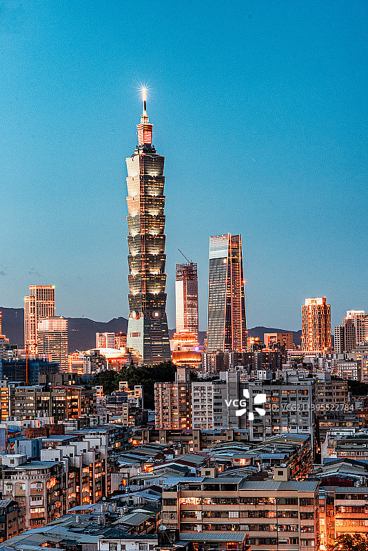 台北市夜景图片素材
