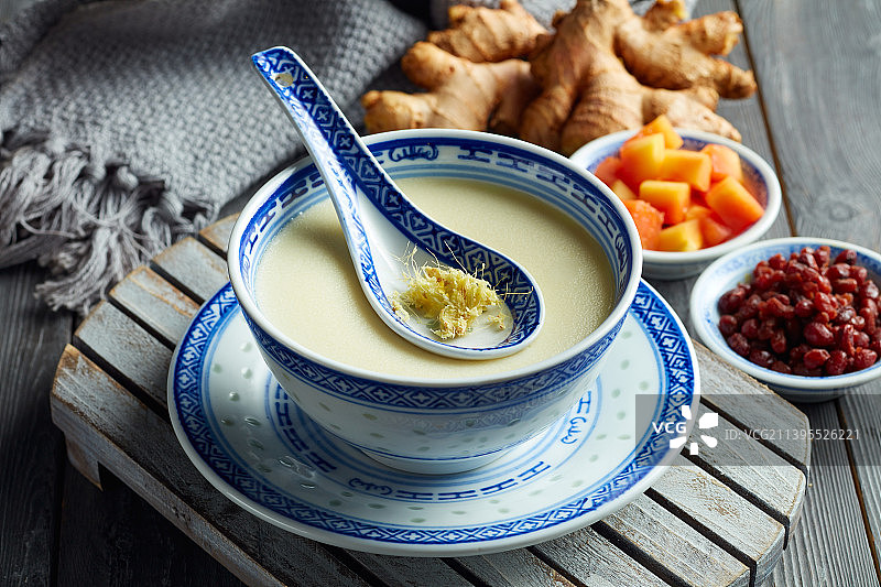 木瓜红豆姜撞奶图片素材