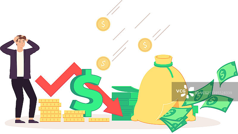 破产与通货膨胀：商人的困境图片素材