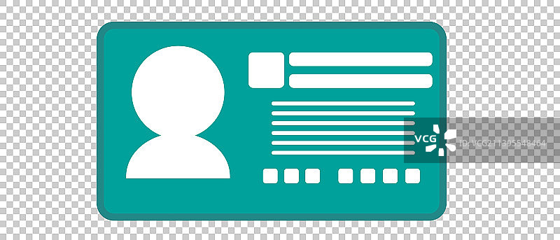 带有用户图标的绿色简约卡片图片素材