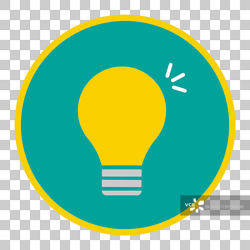 灯泡圆形徽章图标图片素材