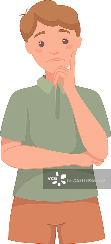 沉思的男人抓着头思考图片素材