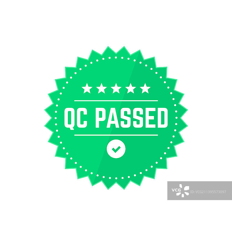 QC通过徽章标签图片素材