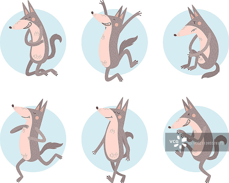 卡通狼系列图片素材