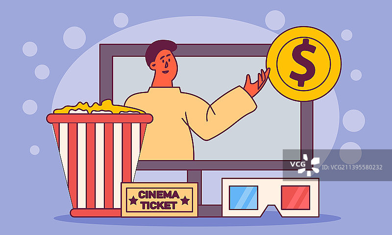 在线电影和视频娱乐图片素材