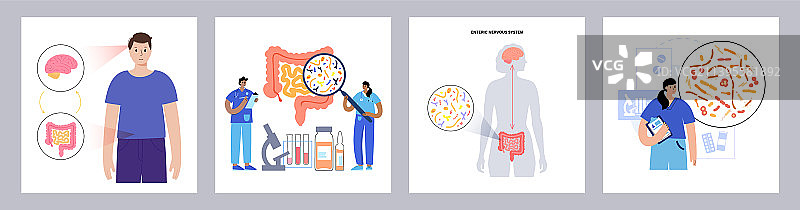 肠脑连接图片素材