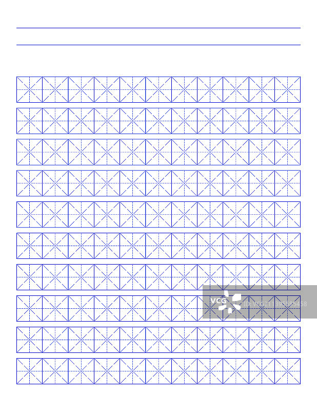 带格纸的书写象形文字练习册图片素材