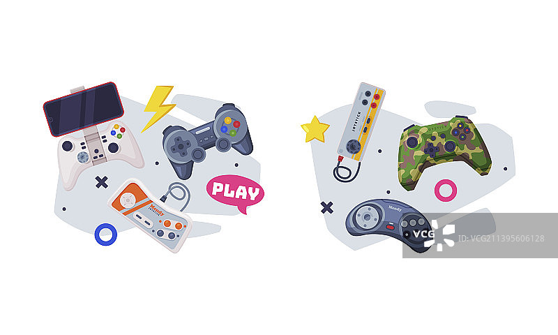 游戏手柄和游戏控制器图片素材